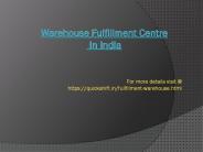 E-COMMERCE FULFILLMENT SERVICES