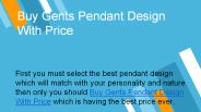 Buy Gents Pendant Design With Price