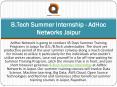 B.Tech Summer Internship - AdHoc Networks PowerPoint PPT Presentation