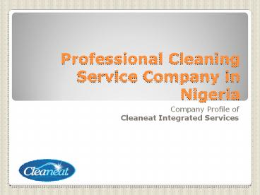 Cleaning Service Company in Nigeria