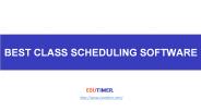 Best Class Scheduling Software - Edutimer