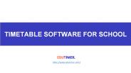 Timetable Software for Schools - Edutimer