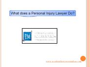 What does a Personal Injury Lawyer Do