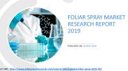 Foliar Spray Market Research Report 2019