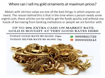 Gold Buyers In Delhi