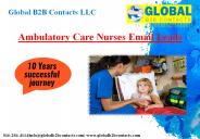 Ambulatory Care Nurses Email Leads (2)