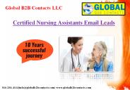 Certified Nursing Assistants Email Leads (2)