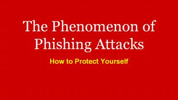 The Phenomenon of Phishing Attacks