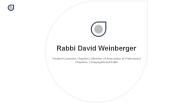 Rabbi David Weinberger - Congregational Rabbi