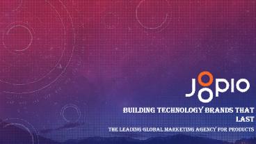 kickstarter and Technology marketing agency - Joopio