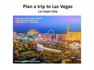 Plan a trip to Las Vegas