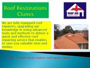 Roof restorations Clunes