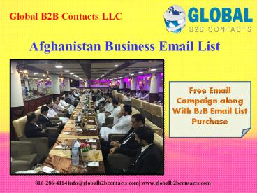 Afghanistan Business Email List