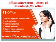 office.com/setup - Steps of Download  MS office