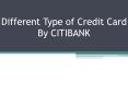 type of credit card by Citibank