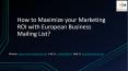 How to Maximize your Marketing ROI with European Mailing List? PowerPoint PPT Presentation