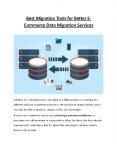 BEST MIGRATION TOOLS FOR BETTER ECOMMERCE DATA MIGRATION SERVICES