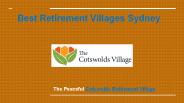 Affordable Retirement Villages Sydney