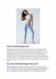 Keto Buzz Dragons Den