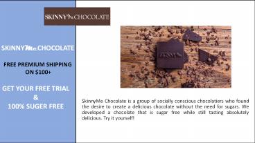 SkinnyMe Peanut Butter Dark Chocolate Truffles