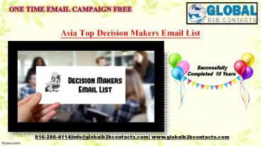 Asia Top Decision Makers Email  List
