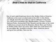cities to visit in California