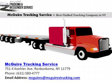 Trucking Company in Brooklyn
