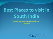 Best Places to visit in South India