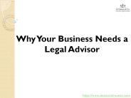 Why Your Business Needs a Legal Advisor