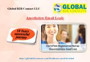 Anesthetists Email Leads