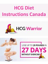 HCG Diet Instructions Canada