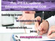 PHL 215 EXceptional Education/snaptutorial.COM