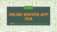 Online waiver App USA