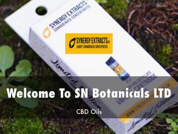SN Botanicals LTD Presentation