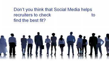 How social media can be used in recruitment