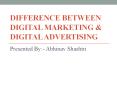 Difference Between Digital Marketing & Digital Advertising PowerPoint PPT Presentation