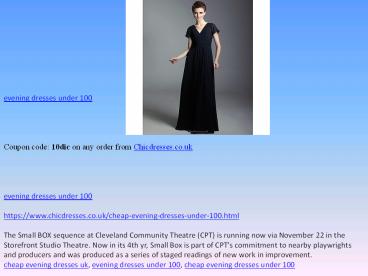 evening dresses under 100