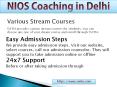 NIOS Coaching in Delhi | NIOS Admission in Delhi | NIOS Admission 2020 PowerPoint PPT Presentation