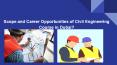 Scope and Career opportunities of Civil Engineering in Dubai PowerPoint PPT Presentation
