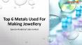 Top 6 Metals Used For Making Jewellery PowerPoint PPT Presentation