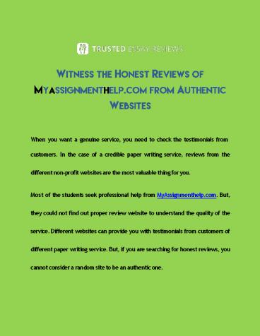 MyAssignmenthelp.com Reviews- Legit oR Scam?