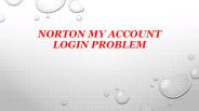 Norton my account login problem