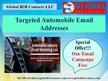 Targeted Automobile Email Addresses