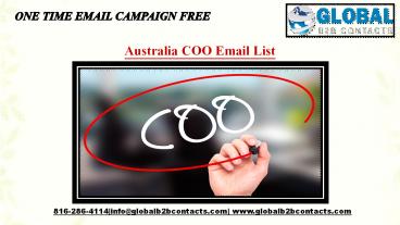 Australia COO Email List