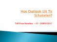 Hoe Outlook Uit Te Schakelen? PowerPoint PPT Presentation