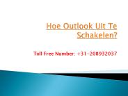 Hoe Outlook Uit Te Schakelen?