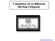 7 Qualities of an Efficient Moving Company