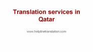 Translation services in Qatar
