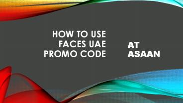 How To Use Faces Coupon Code UAE