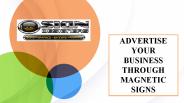 Advertise your business through magnetic signs